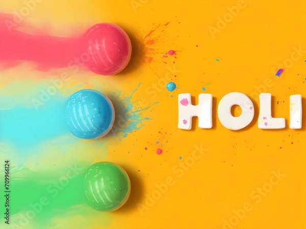 Fototapeta Holi wish template