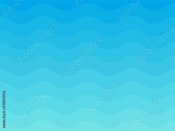 Fototapeta Azure Serenity Waves Seamless Pattern