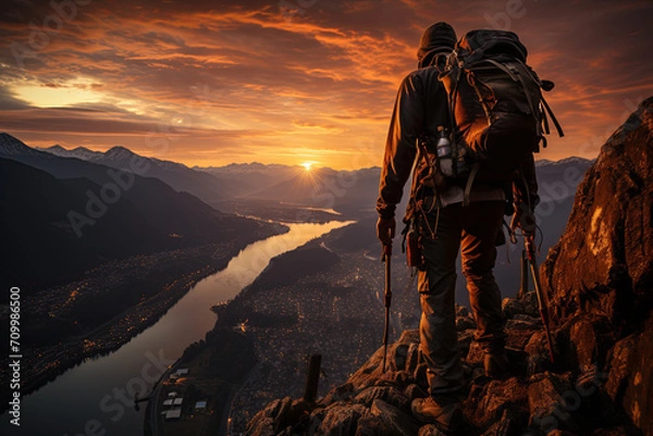 Obraz sunset in the mountains