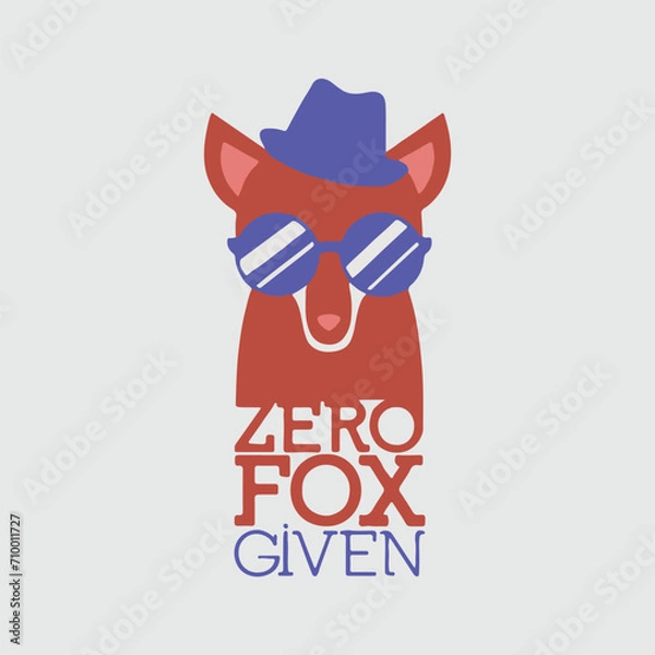 Fototapeta Zero Fox Given - Hilarious Fox Vector Illustration