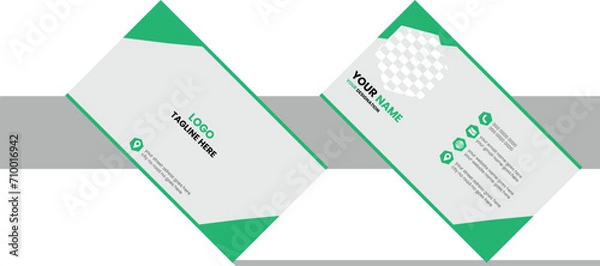 Fototapeta Double-sided creative business card template business card for business realistic design 