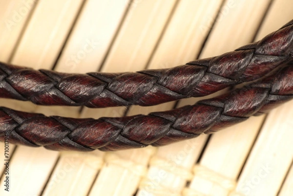 Obraz Rope woven from leather