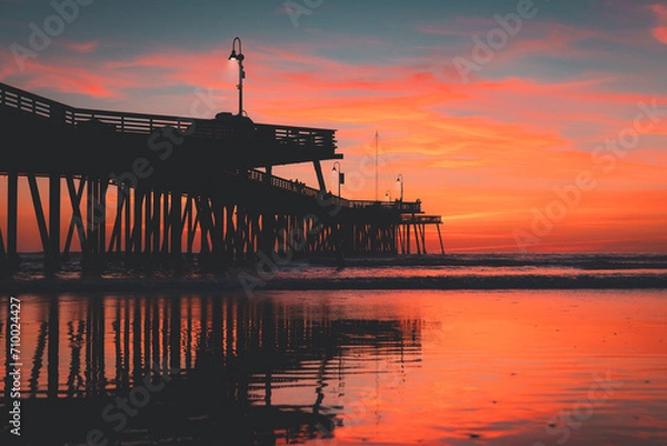 Obraz Pismo Pier Sunset