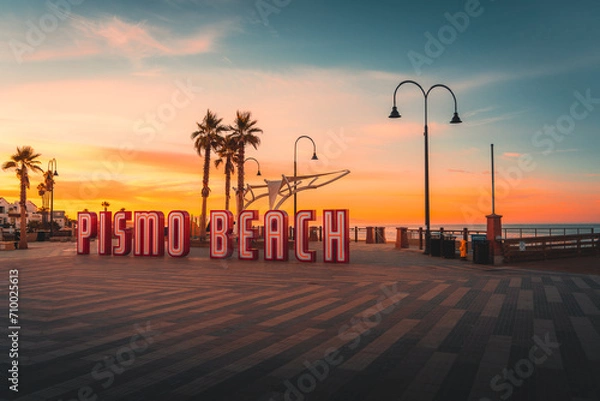 Obraz Pismo Beach Pier Sunset