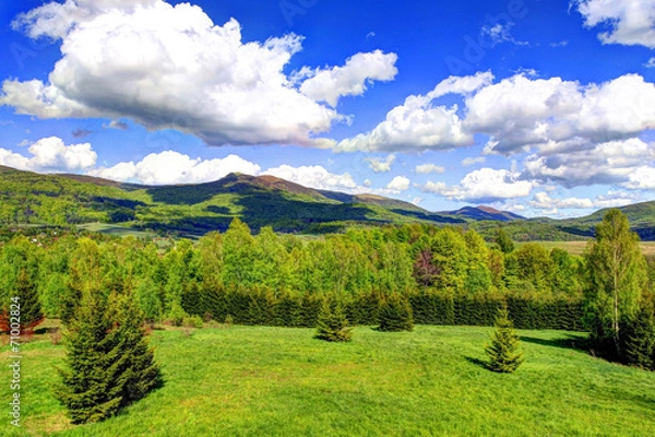 Fototapeta Bieszczady Mountains in HDR technique, Poland