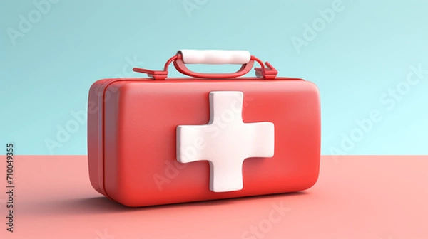 Obraz Simple Minimal First aid created with Generative Ai
