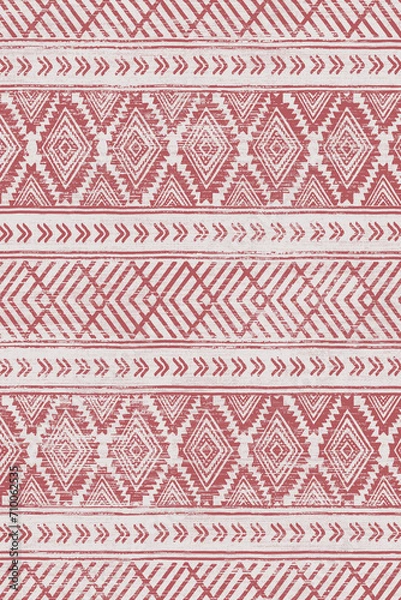 Fototapeta Moroccan Pattern Ethnic Rug Design Geometric Print Texture