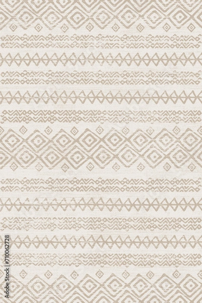 Fototapeta Moroccan Pattern Ethnic Rug Design Geometric Print Texture