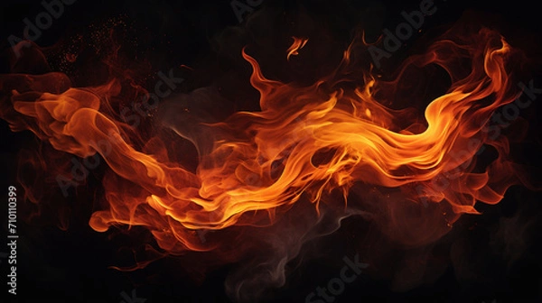 Fototapeta fire in the dark