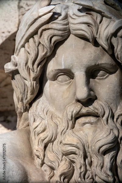 Obraz Closeup von Ganges am Vierströmebrunnen in Rom 