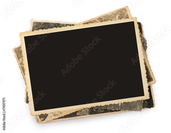 Obraz Stack of old photos isolated