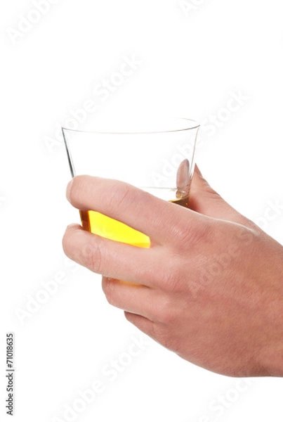 Obraz Yound man in depression, drinking alcohol