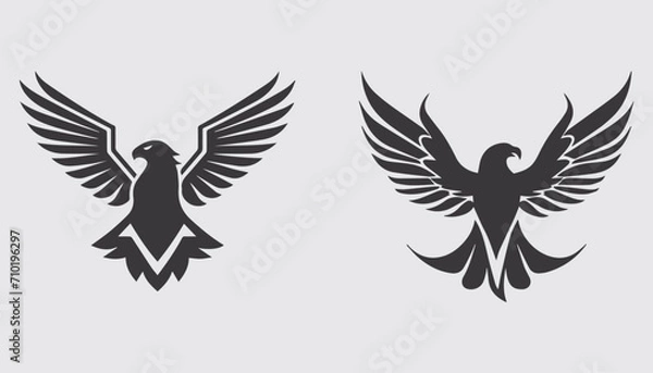 Obraz Eagle bird vector silhouette  illustration, 