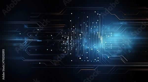 Fototapeta blue eye cyber security concept background,circuit board future technology, abstract high speed digital internet