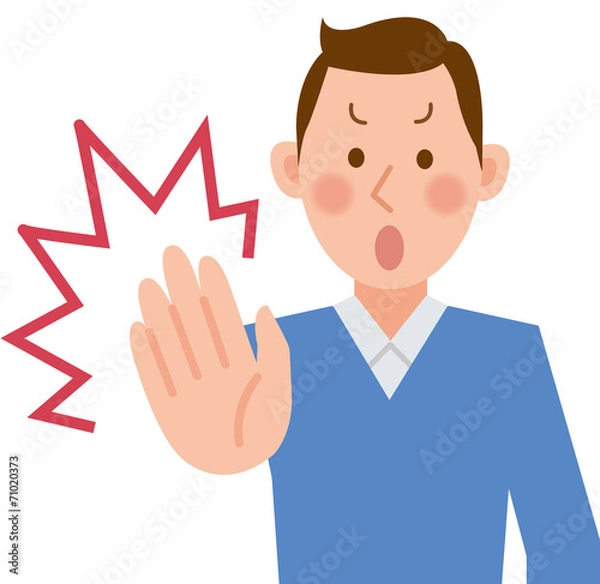 Fototapeta 男性　ストップ