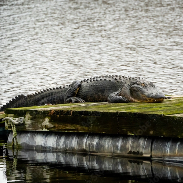 Obraz alligator in the water