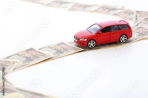 Obraz お金と車