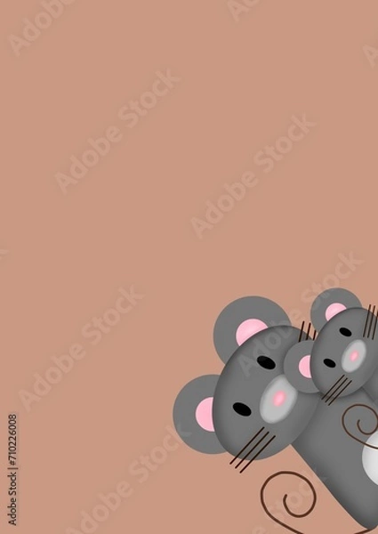 Obraz Rat and brown collar  