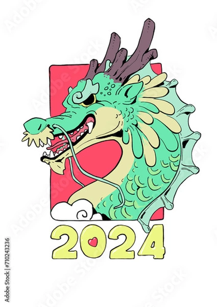 Obraz Chinese Dragon, Dragon, Chinese New Year 2024, Lunar new Year 2024