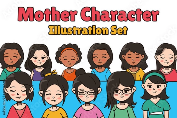 Obraz Mother Character Set
