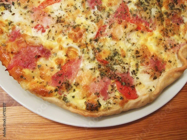 Fototapeta Gros plan quiche légumes