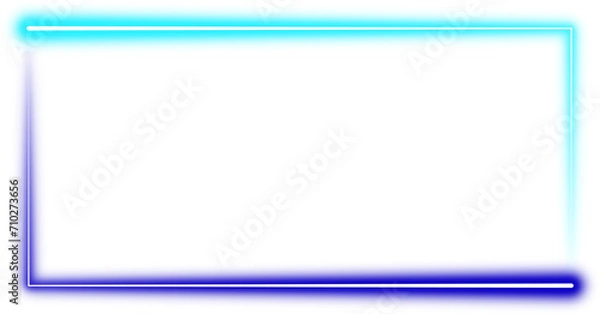 Fototapeta Glowing Neon Rectangle Frame
