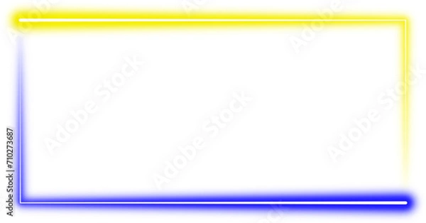 Fototapeta Glowing Neon Rectangle Frame