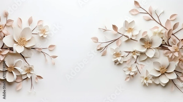 Fototapeta blank empty paper background illustration texture space, plain surface, minimal design blank empty paper background
