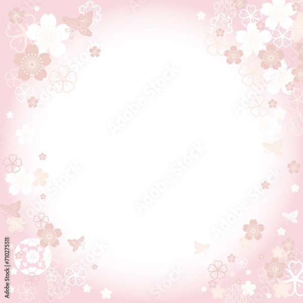 Fototapeta 桜の飾りフレーム