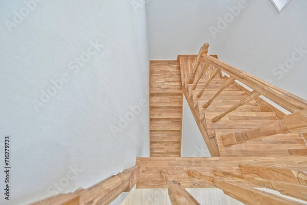 Fototapeta The U-shaped staircase is elegant