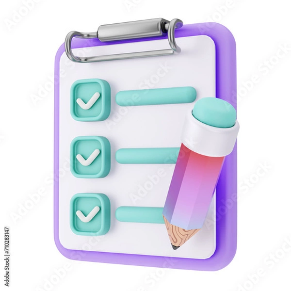 Obraz Business 3D Icon for UI UX social media