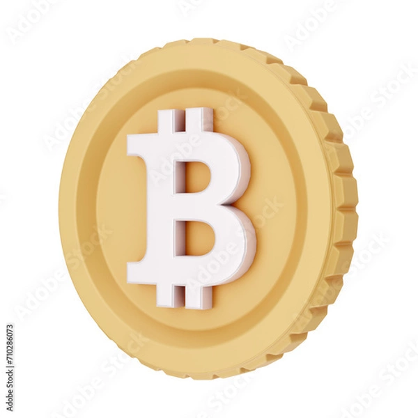 Obraz Bitcoin Cryptocurrency 3D Icon and illustration