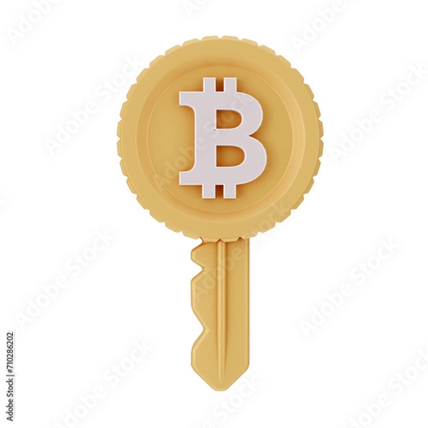 Obraz Bitcoin Cryptocurrency 3D Icon and illustration