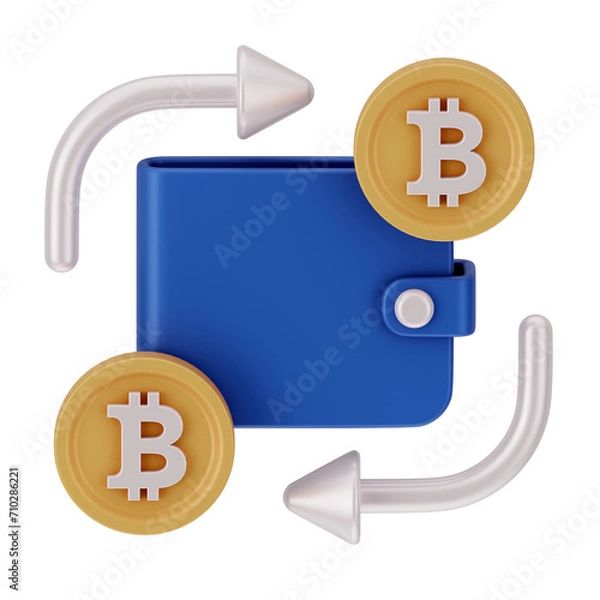 Obraz Bitcoin Cryptocurrency 3D Icon and illustration