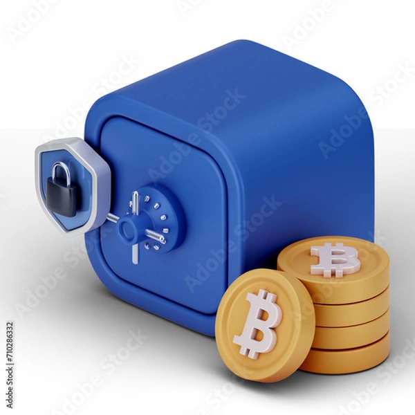 Obraz Bitcoin Cryptocurrency 3D Icon and illustration