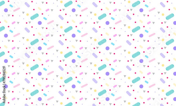 Fototapeta baby color Seamless pattern with colorful geometric elements. Vector illustration. Abstract background.