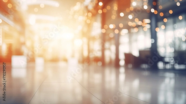 Fototapeta abstract blur image background of shopping mall with light