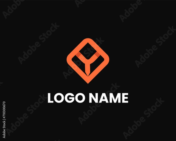 Fototapeta Trendy y logo design template vector