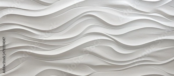 Fototapeta Artistic adornment of grey and white recycled paper with a wrinkled, shiny texture.