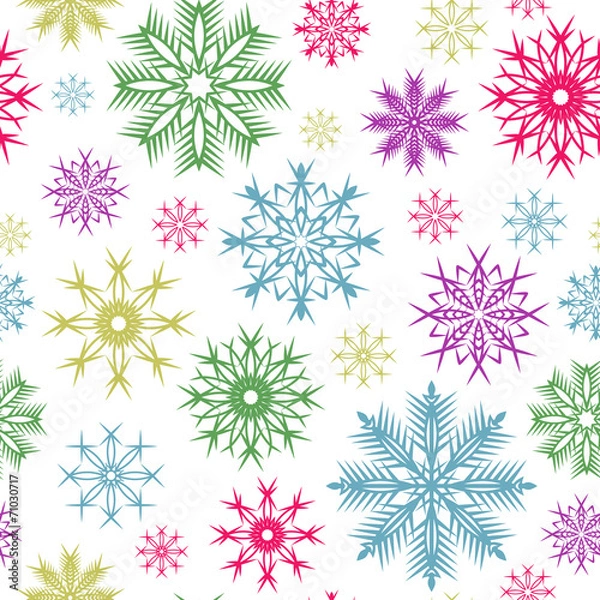 Fototapeta Seamless pattern for christmas - wrapper paper