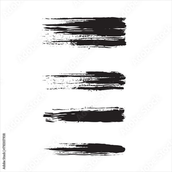 Fototapeta set of watercolor strokes