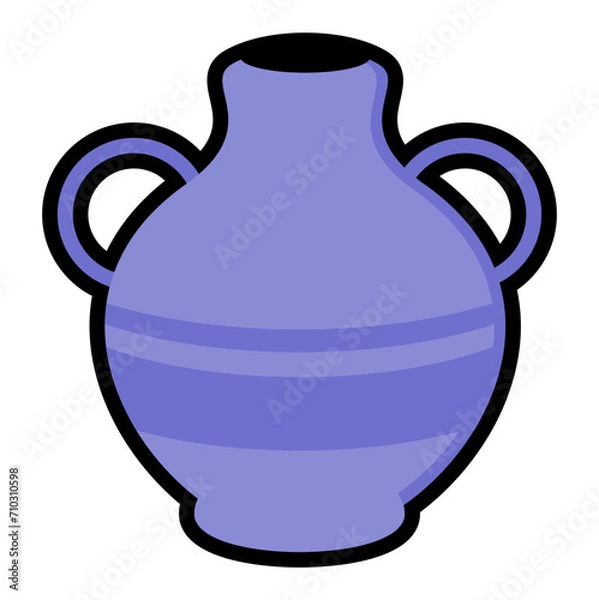Fototapeta Vector cute vase hand drawn illustration 