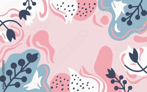 Fototapeta Abstract background poster. Good for fashion fabrics, postcards, email header, wallpaper, banner, events, covers, advertising, and more. Valentine's day, women's day, mother's day background.