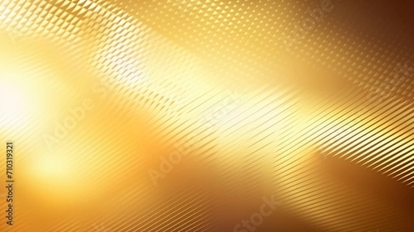 Fototapeta Abstract yellow background with smooth lines and halftone dots.