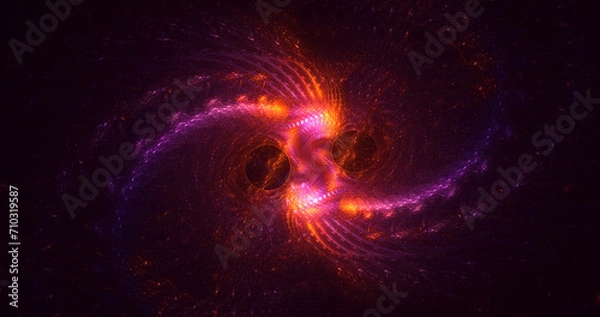 Fototapeta 3D manual rendering abstract fractal business background