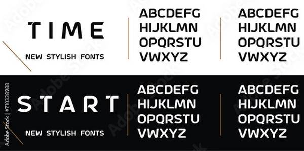 Fototapeta Abstract sport modern alphabet fonts. Typography technology electronic sport digital game music future creative font. vector illustration