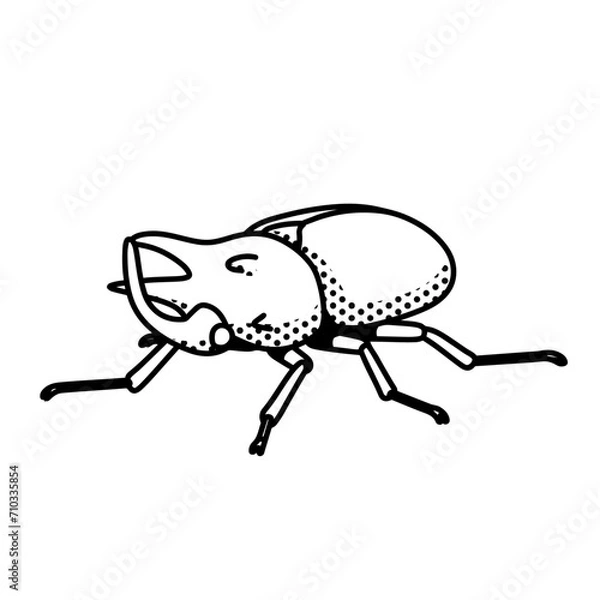 Obraz 漫画風ゴホンヅノカブト