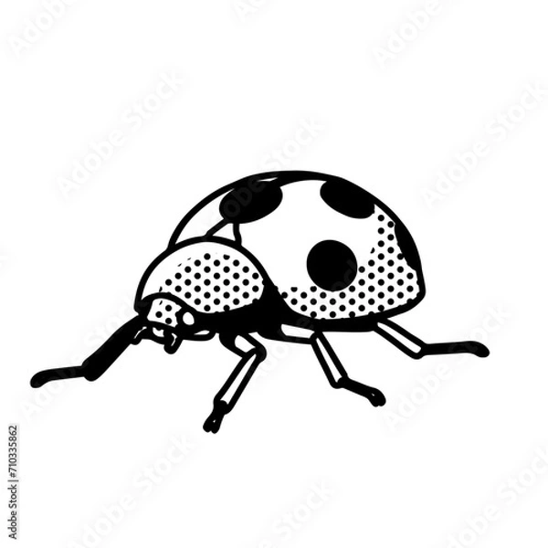 Fototapeta 漫画風テントウムシ