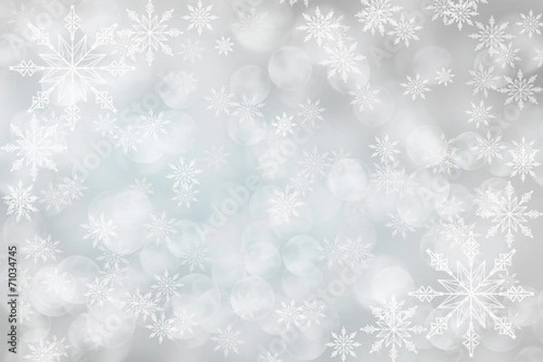 Fototapeta Silver Christmas background