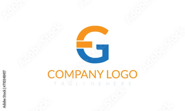 Obraz EG GE modern creative alphabet letter logo design adobe stock - SVG file